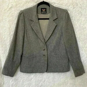 Panther Gray Wool Blazer Jacket